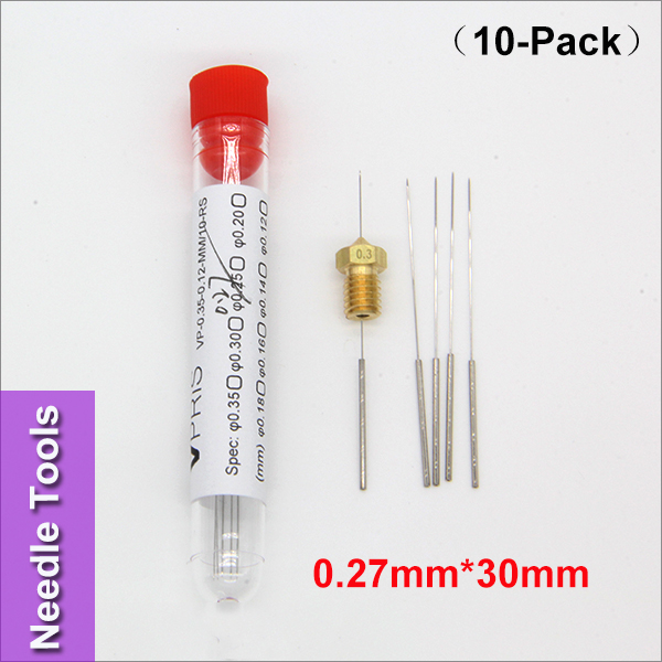 0.27mm Dredge needle for Clearing blocked holes(10-pack)